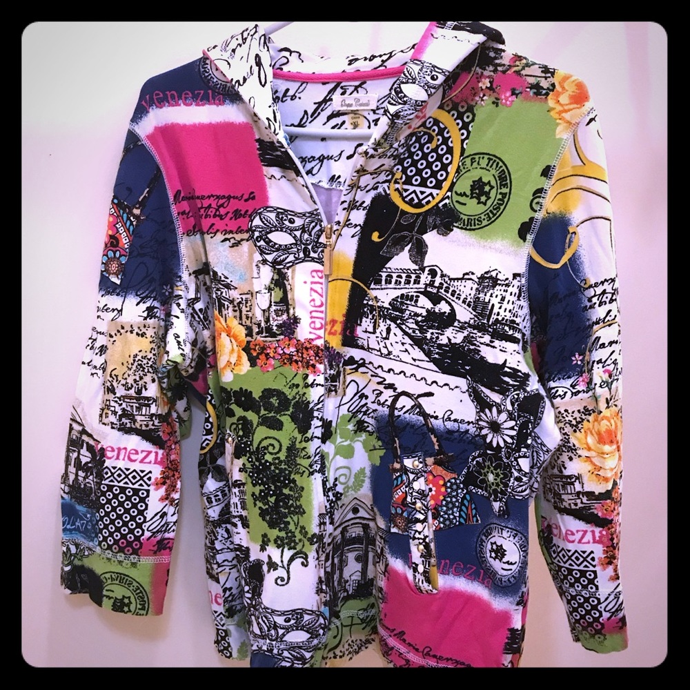 Venice Themed Hooded Sweater